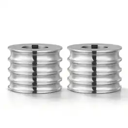 VEVOR - Replacement Roller for Rolling Mill 4 Sizes Grooves 2 Round Rollers,Jewelry DIY Tool Accessory Parts,Premium Alloy Steel - Silver