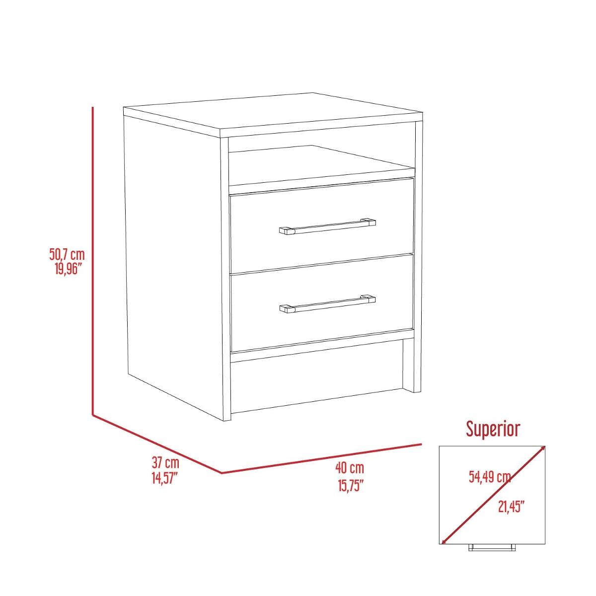 50,7 cm 19,96"  
Superior  
37 cm 14,57"  
40 cm 15,75"  
54,49 cm 21,45"
