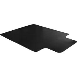 Floortex - Advantagemat Vinyl Lipped Chair Mat for Hard Floor - 45" x 53" - Black