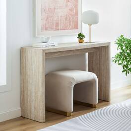 Mirella Faux Console Table by Modway - Travertine