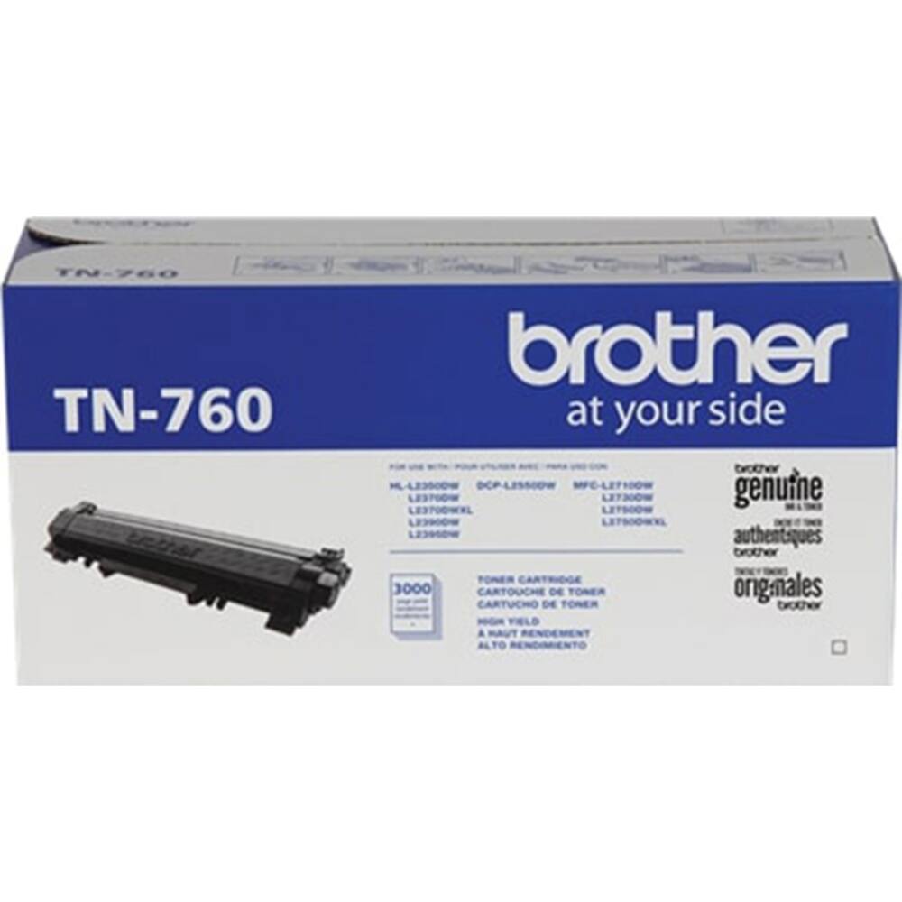 TN-760  
TN-760  
brother at your side  
ML4E3500W DCP-LESSIOW MPC-LEFTOW  
genuine  
LESTOOW LET300W LESPOOWAL LETSOOW LE3900W LETSOOWEL  
authentiques brother FONER CARTRIDGE 3000  
CARTOUCHE DE TONER originales  
CARTUCHO DE TONER brother  
FIELD a TUAN RENDEMENT ALTO RENDIMIENTO
