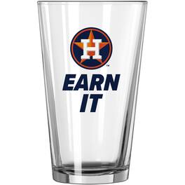 Logo Brands - Houston Astros 16oz. Team Slogan Pint Glass - Multicolor