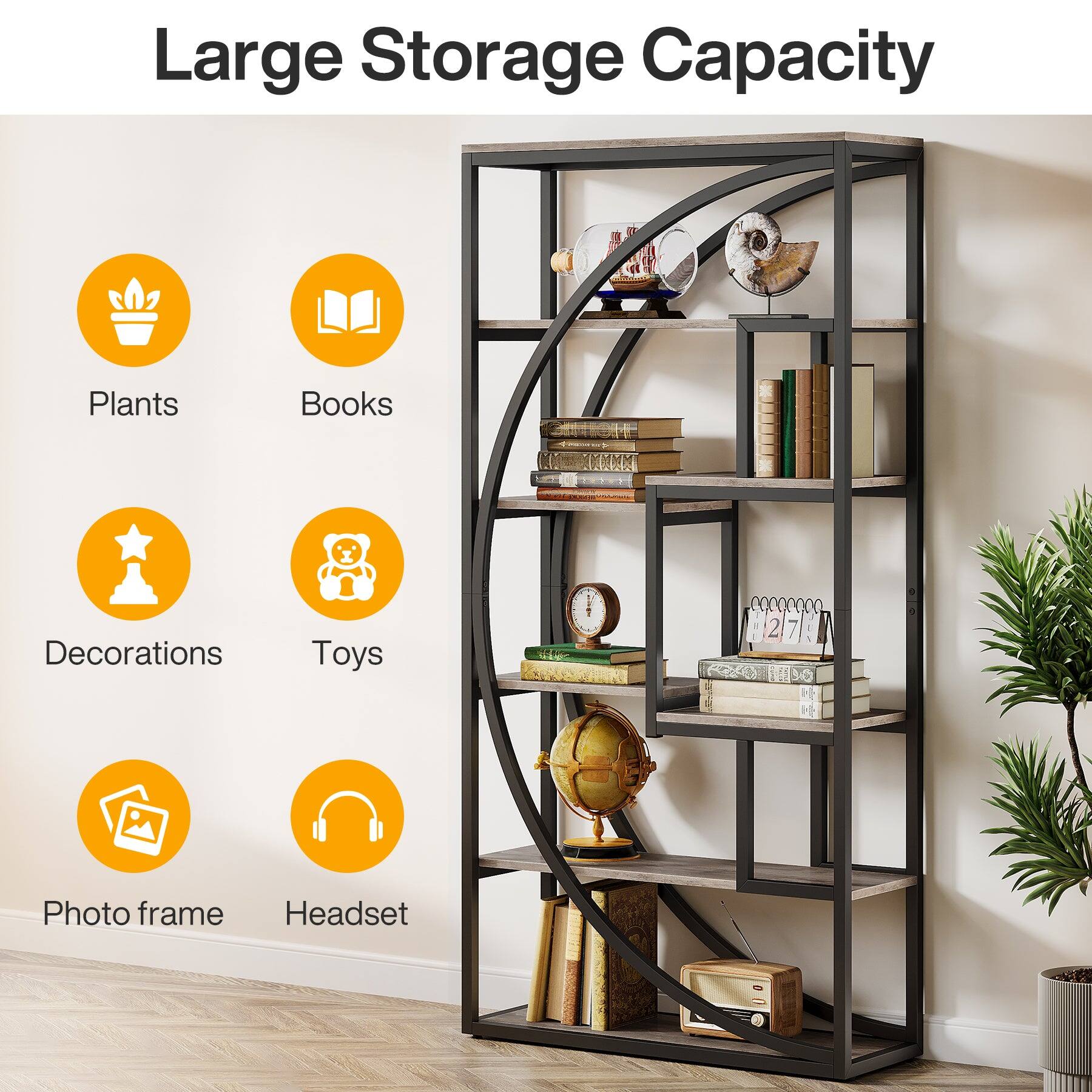 Large Storage Capacity

- Plants
- Books
- Decorations
- Toys
- Photo frame
- Headset