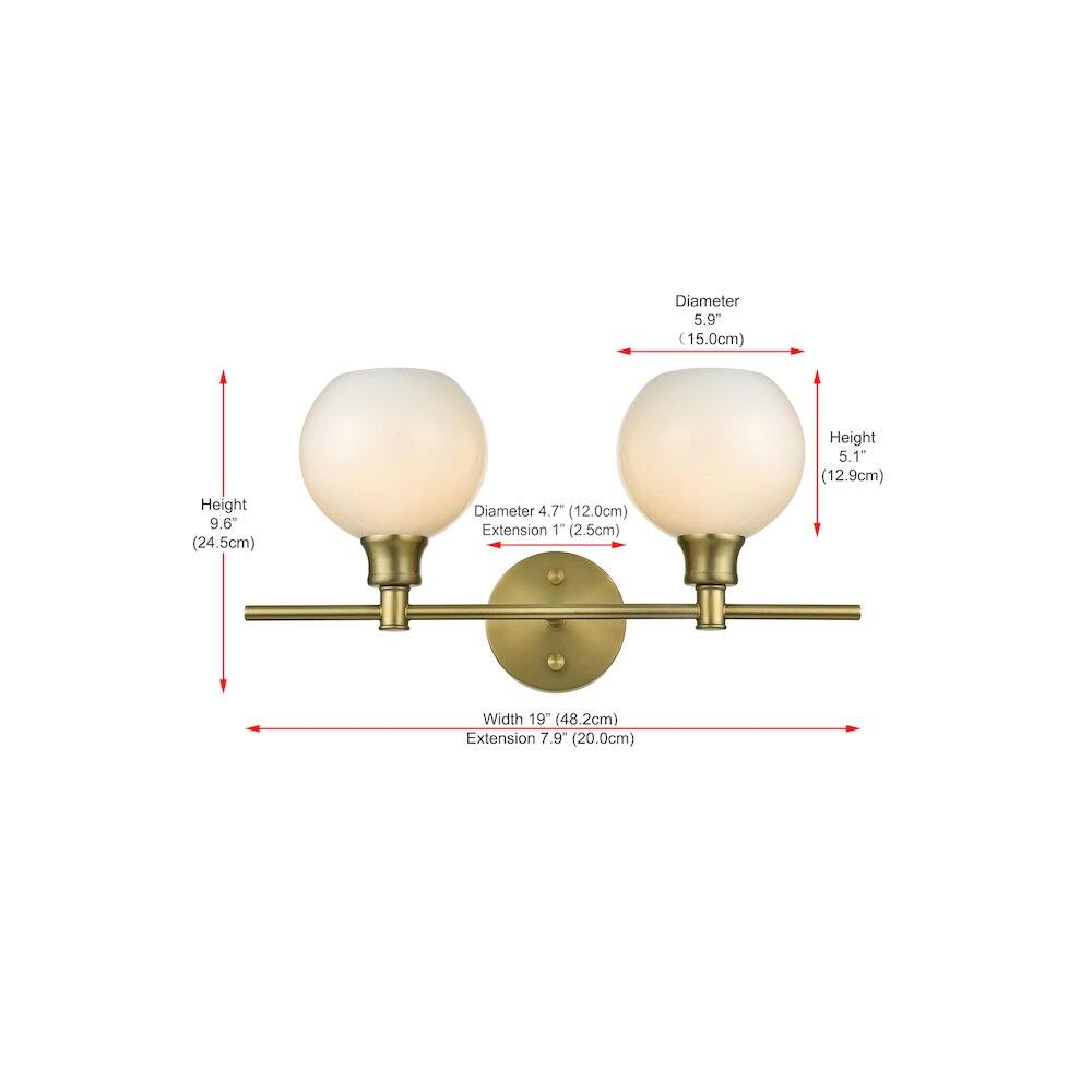Diameter 5.9" (15.0cm)  
Height 9.6" (24.5cm)  
Diameter 4.7" (12.0cm)  
Extension 1" (2.5cm)  
Height 5.1" (12.9cm)  
Width 19" (48.2cm)  
Extension 7.9" (20.0cm)