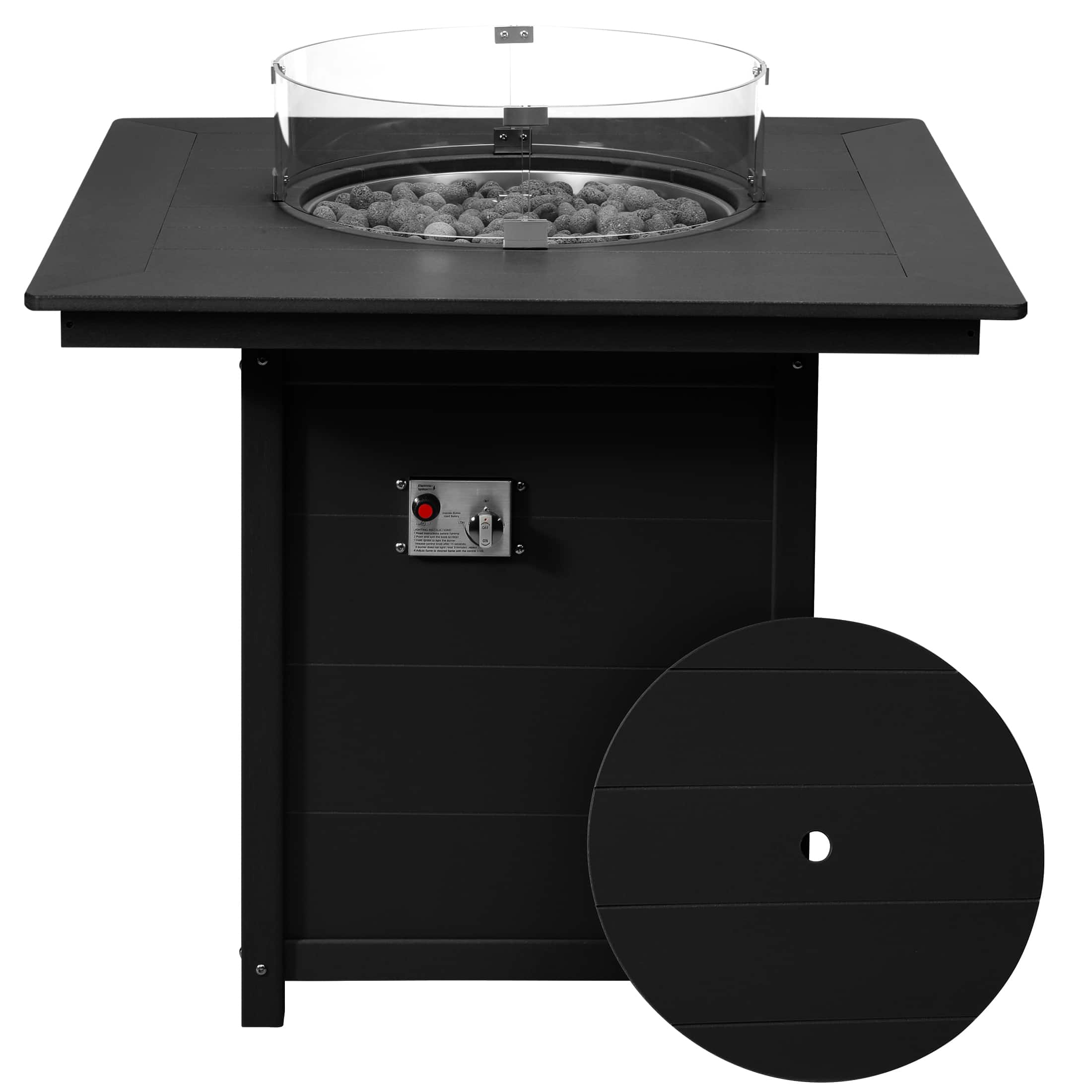 "WestinTrends - Helios 42"" Modern Outdoor Patio Gas Propane Square Fire Pit Table" price history on PriceWatchPro