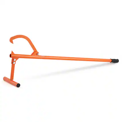 Front. VEVOR - Timberjack, 48 in, Heavy Duty Log Lifter with Metal Handle, Log Roller with Adjustable Cant Hook, Logging Tools Log Jack - Orange.