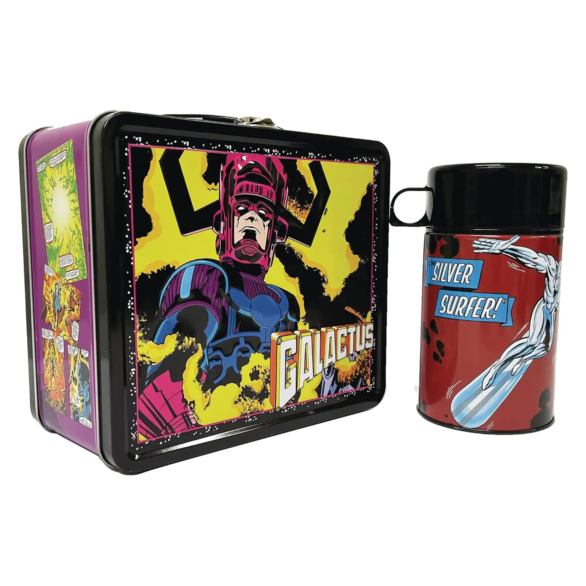 Surreal Entertainment - Marvel Galactus Tin Titans Lunchbox & Water Bottle - Purple