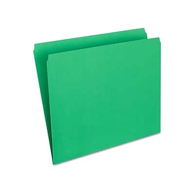 Staples - File Folder, Single Tab, Letter Size, 100/Box (ST509653-CC) - Green