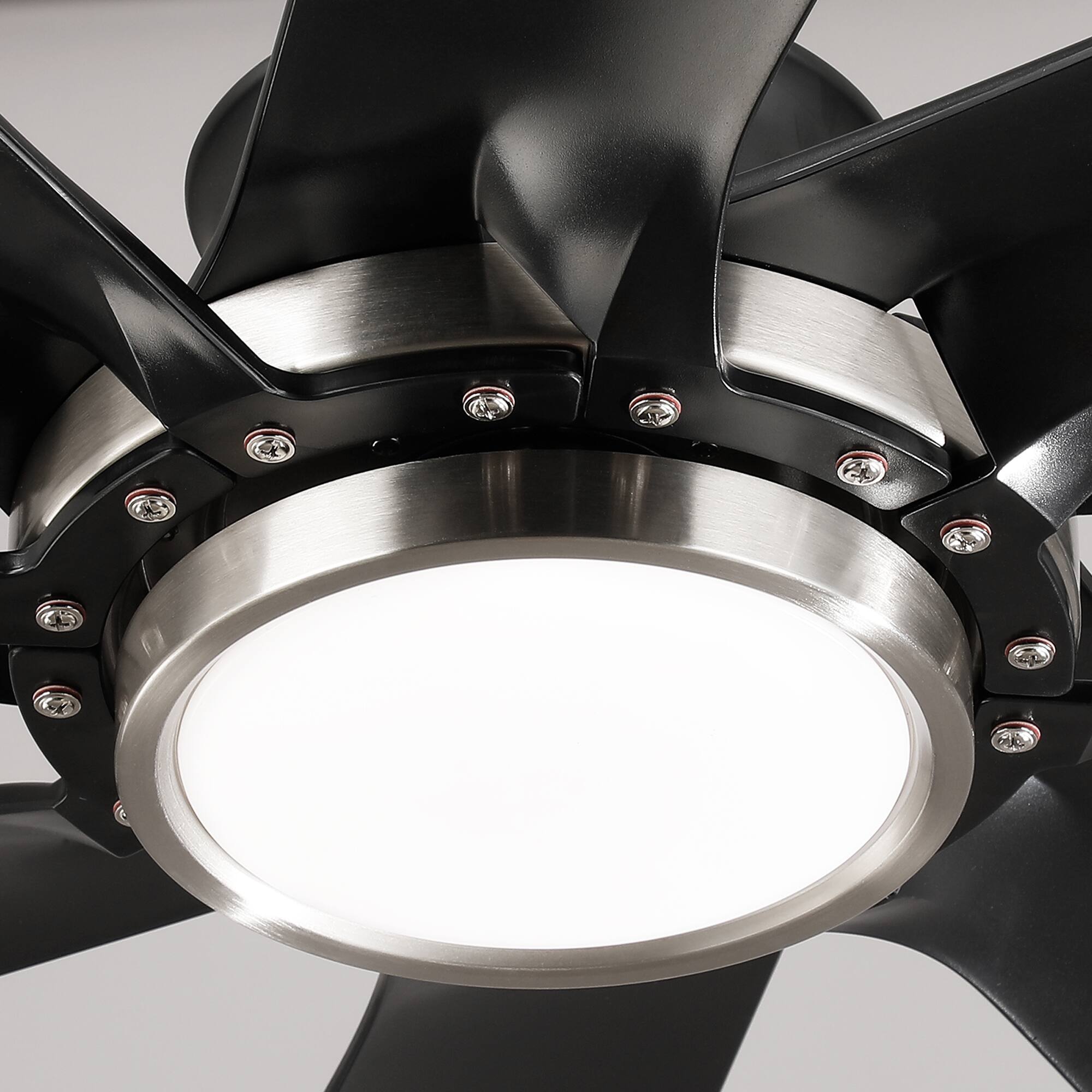 Alt View 8. Parrot Uncle - 72" Black Farmhouse Windmill Ceiling Fan with Light and Remote - Black.