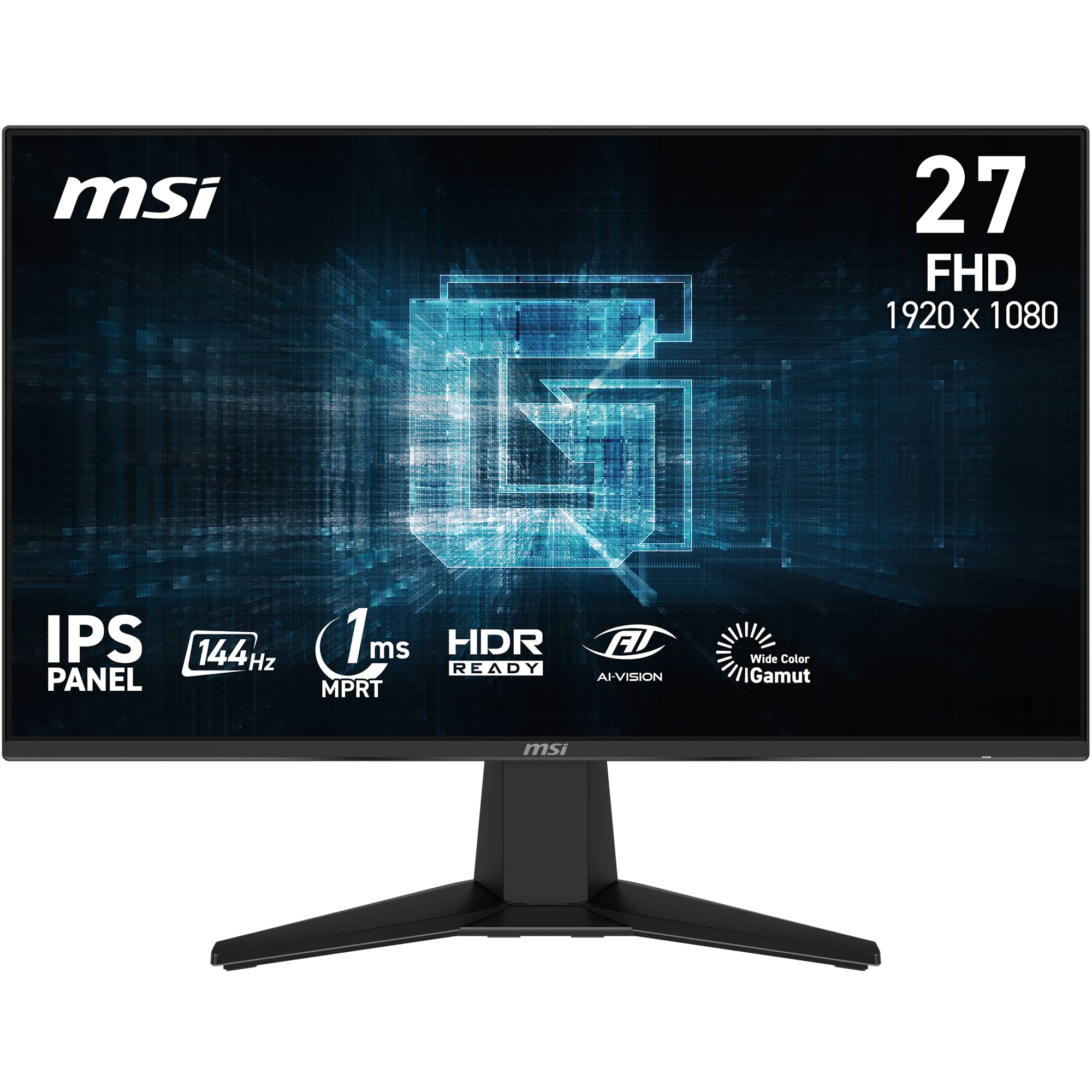 MSI - G275L E14 27" LCD FHD 144Hz 1ms Adaptive Sync Gaming Monitor (DisplayPort, HDMI) - Metallic Black