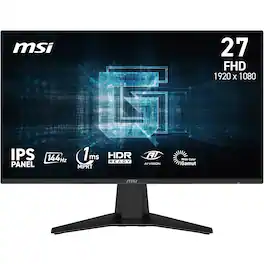 MSI - G275L E14 27" LCD FHD 144Hz 1ms Adaptive Sync Gaming Monitor (DisplayPort, HDMI) - Metallic Black