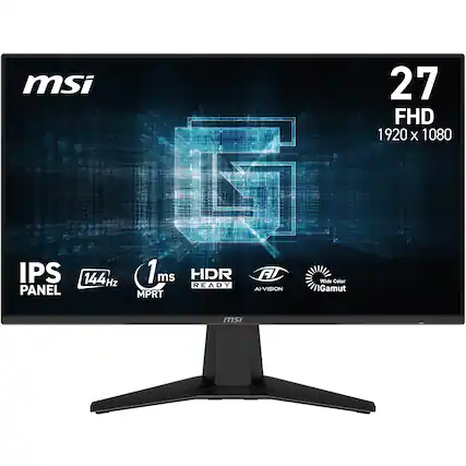 MSI 27" FHD 1920 x 1080 IPS Panel 144Hz 1ms MPRT HDR Ready AI Vision Wide Color Gamut