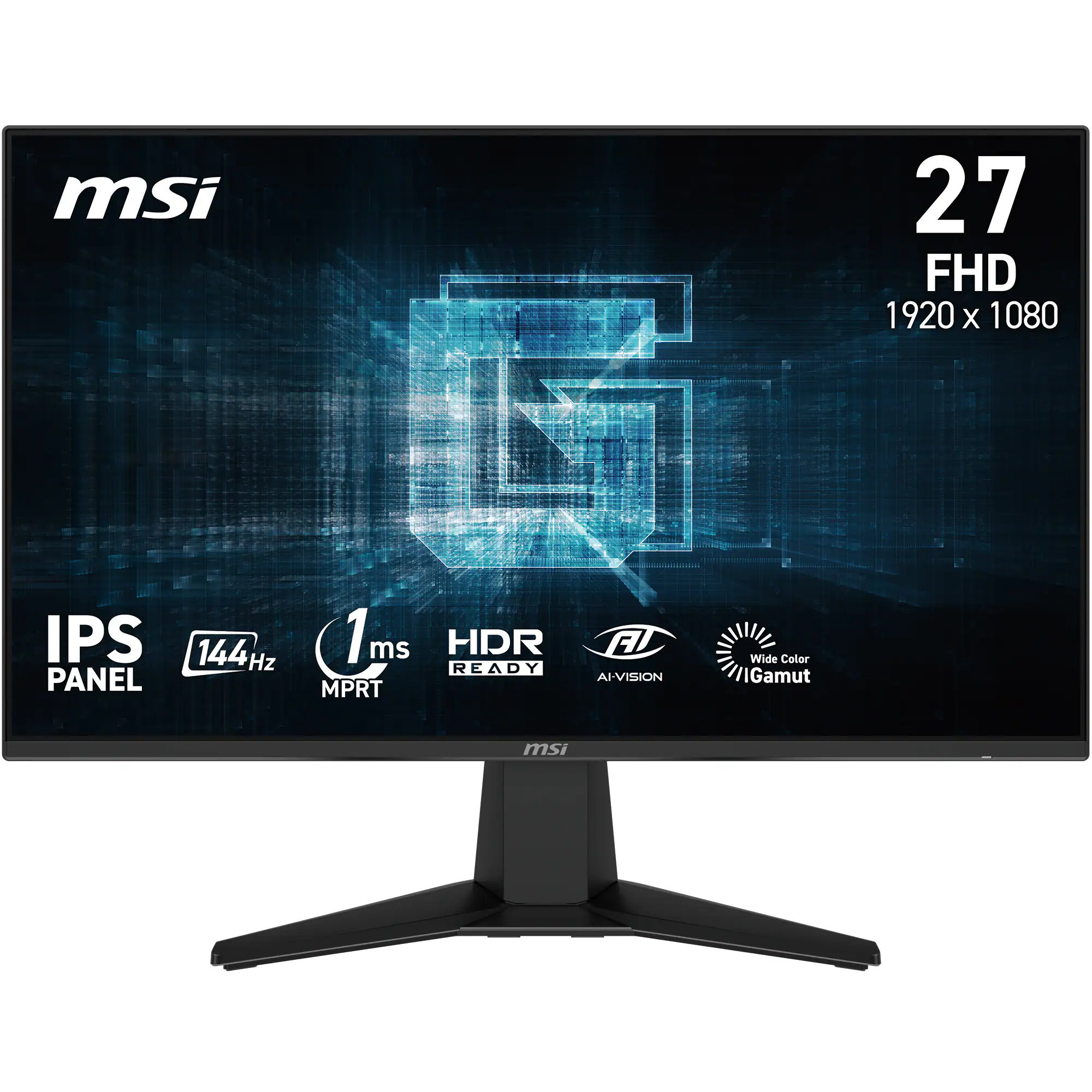 MSI - G275L E14 27" LCD FHD 144Hz 1ms Adaptive Sync Gaming Monitor (DisplayPort, HDMI) - Metallic Black