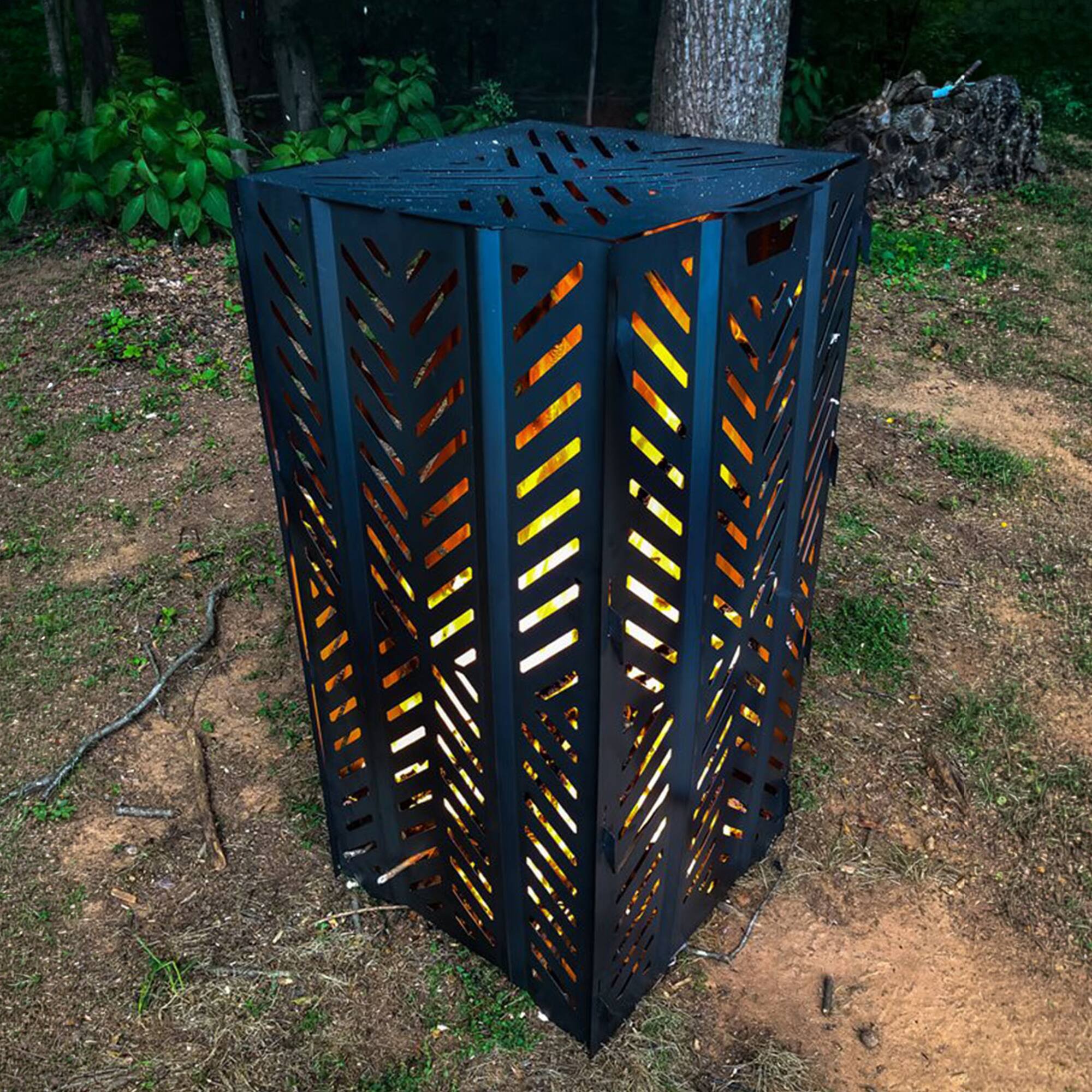 Alt View 7. Camco - Camco 51250 Outdoor Yard Debris Burn Bin Incinerator with Lid, Large, 45 Inch - Black.