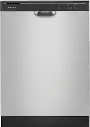 Amana - 24" Front Control Built-In Dishwasher with Dark Interior, Large Capacity, 59 dBA - Stainless Steel - Front_Zoom