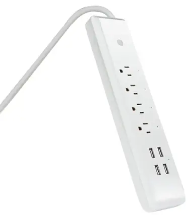 FEIT ELECTRIC - Smart Wi - Fi Power Strip with USB Ports - White