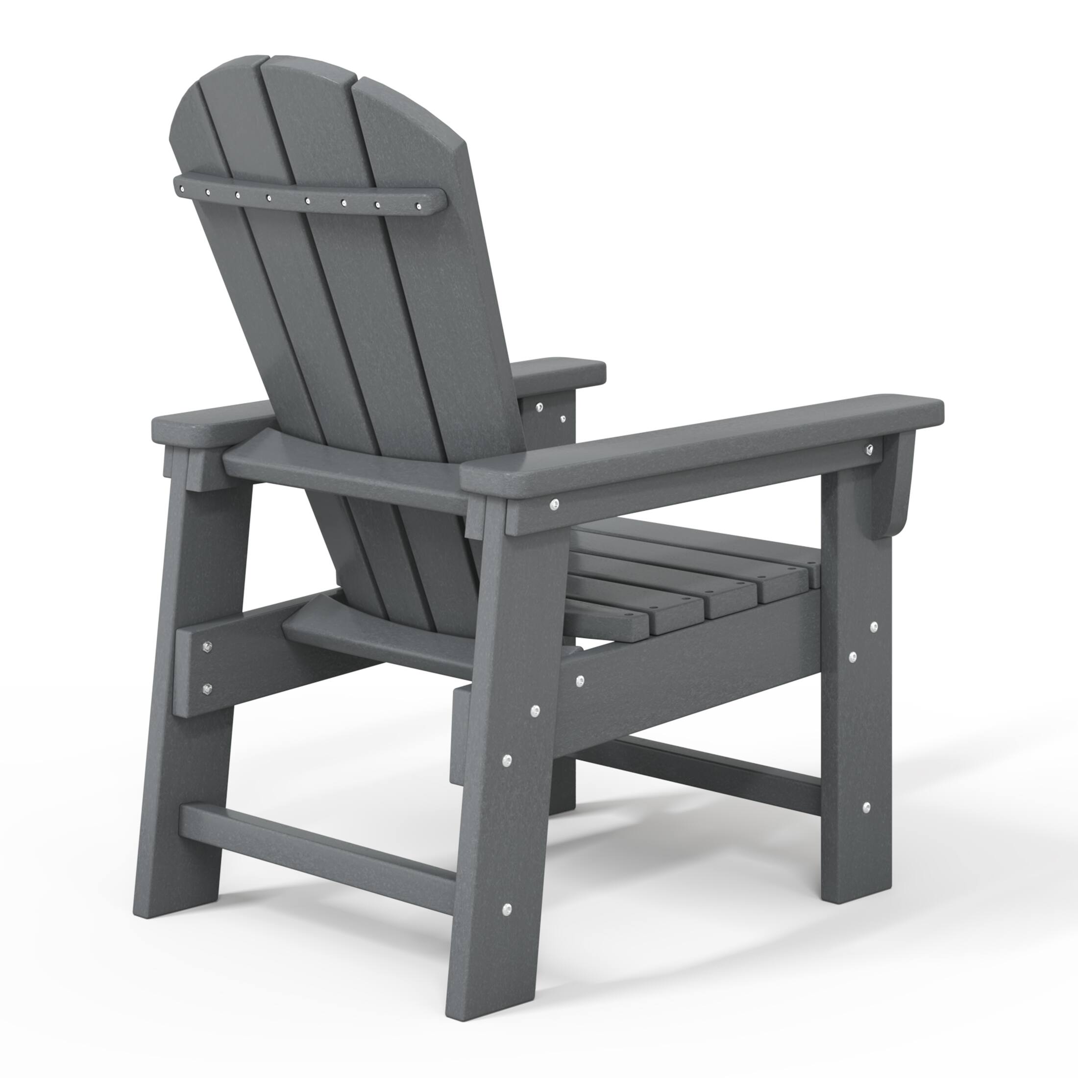 Back. WestinTrends - WestinTrends Malibu Kids Outdoor HDPE Adirondack Plastic Patio Chair - Gray.