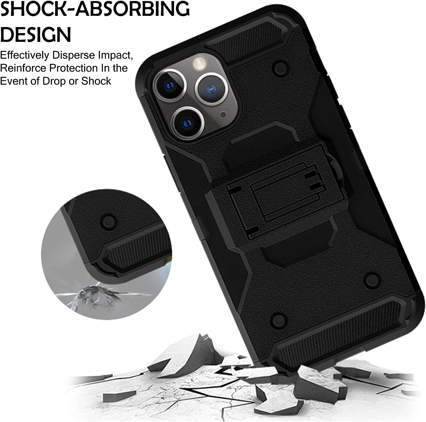 SHOCK-ABSORBING DESIGN  
Effectively Disperse Impact, Reinforce Protection In the Event of Drop or Shock