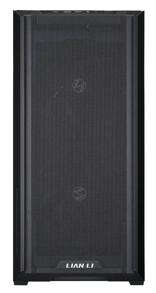 Angle. Lian Li - LIAN LI LANCOOL 216X Black Steel Tempered Glass ATX Mid Tower with 2x 16cm PWM Fans - Black.
