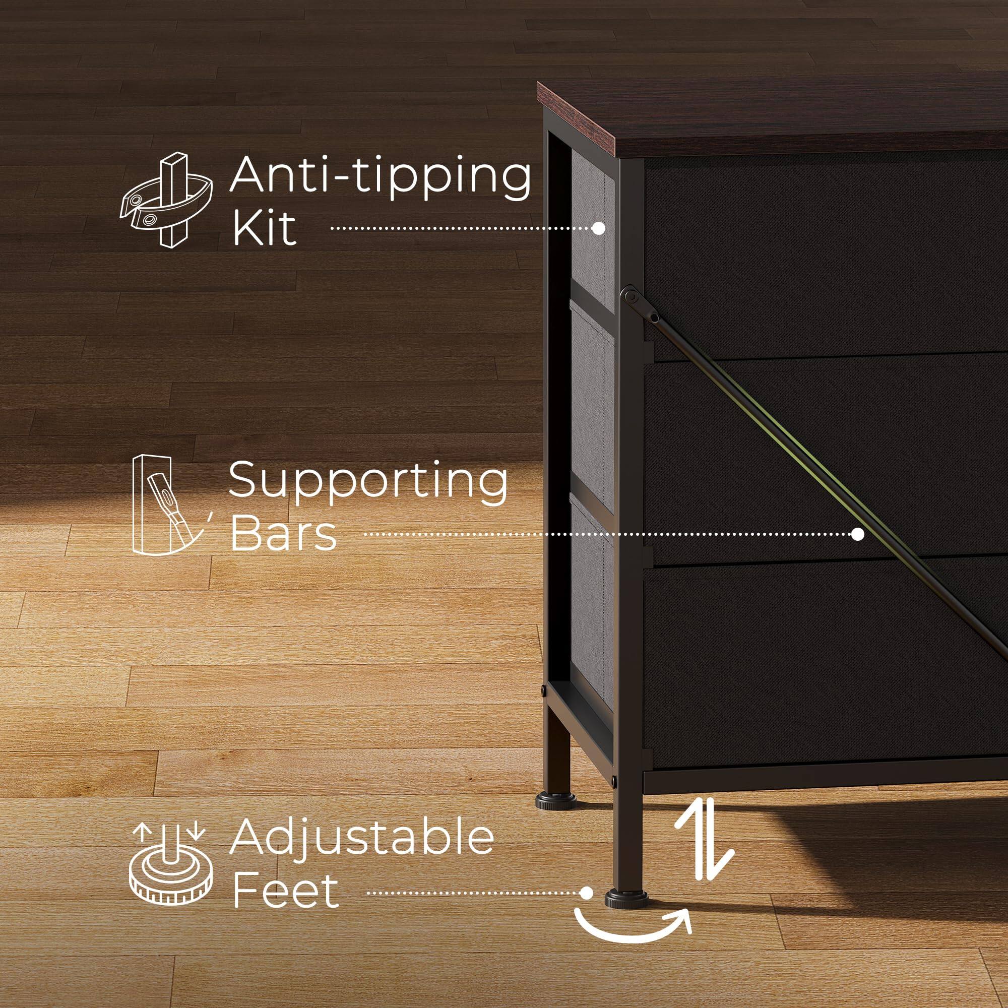 Anti-tipping Kit  
Supporting Bars  
Adjustable Feet
