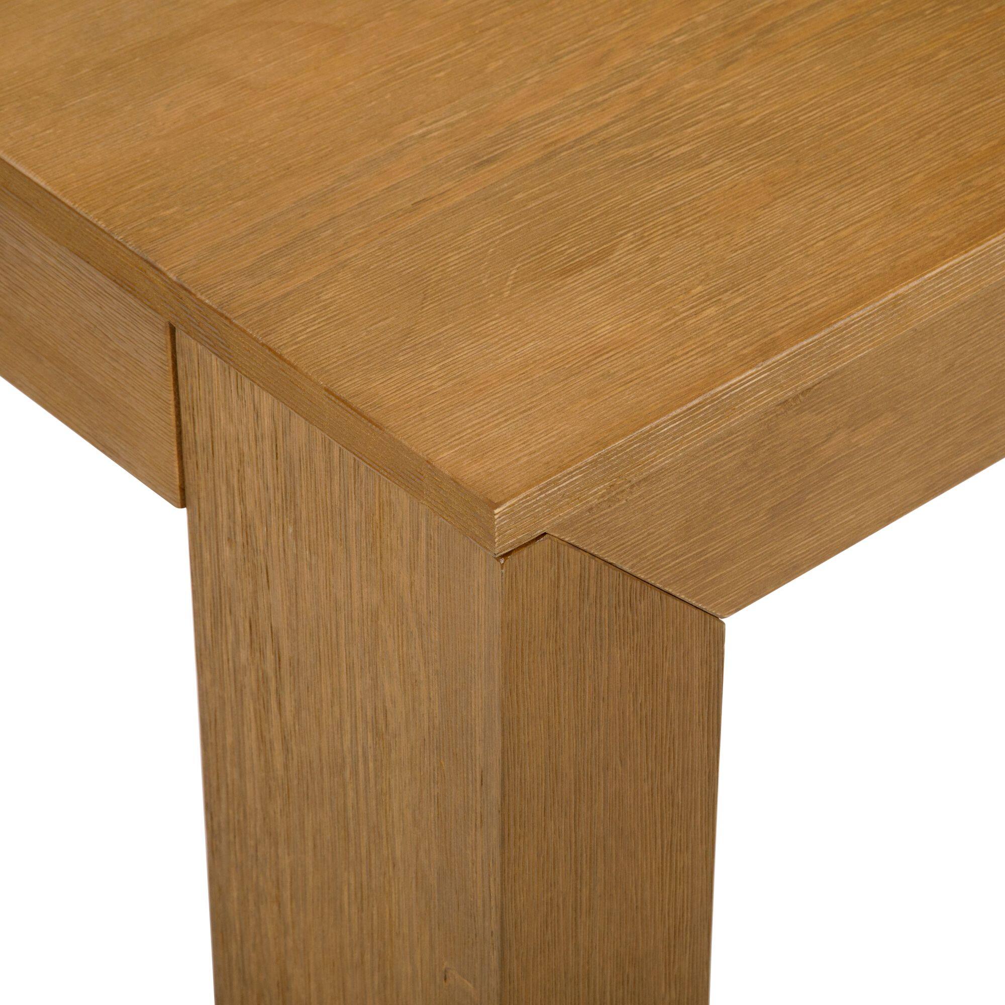 Alt View 5. Plank+Beam - Modern Rectangular Coffee Table (40in x 20in / 1020mm x 510mm), Pecan Wirebrush - Pecan Wirebrush.