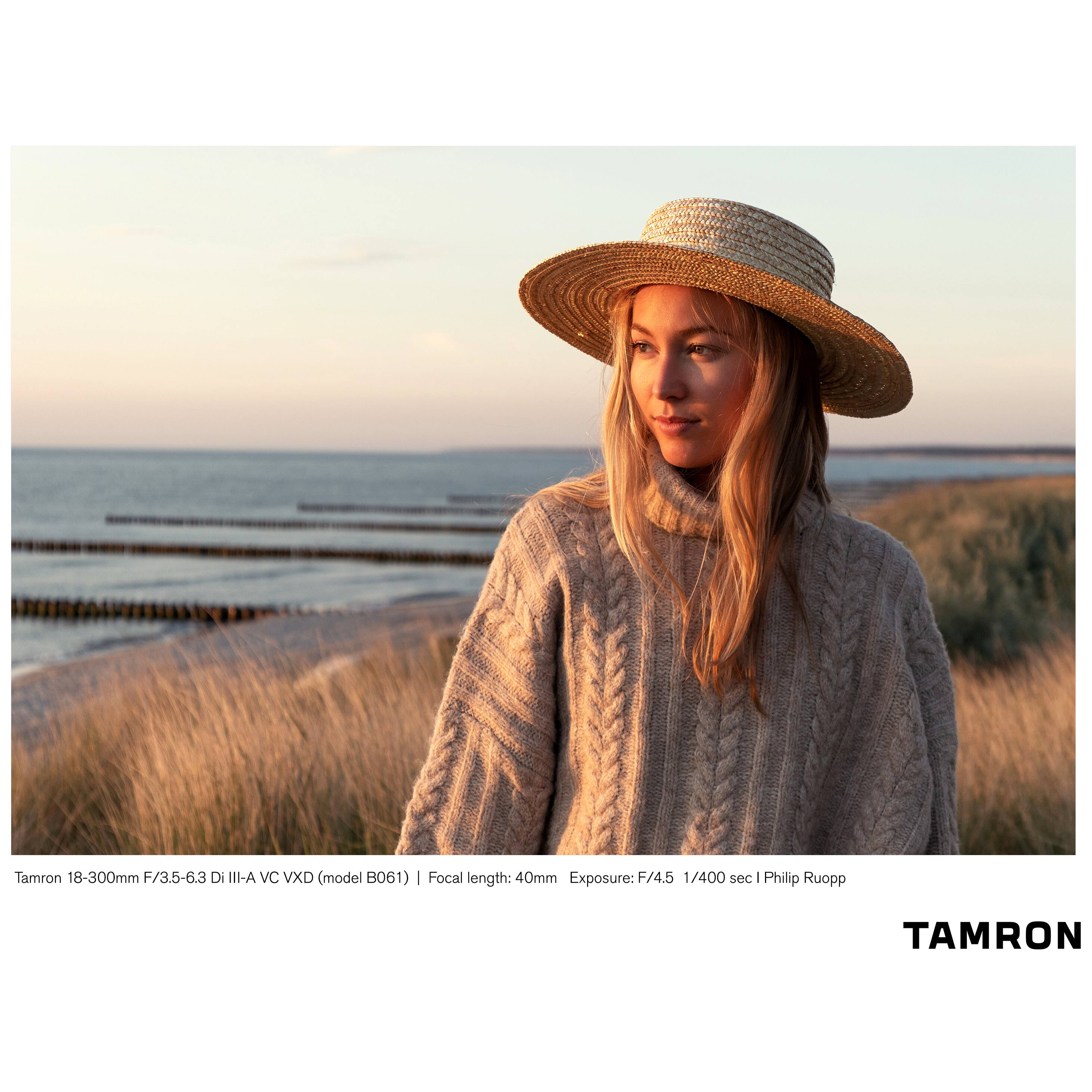Tamron 18-300mm F/3.5-6.3 Di III VC VXD (model B061)  
Focal length: 40mm  
Exposure: F/4.5 1/400 sec  
Philip Ruopp  

Tamron 18-300mm F/3.5-6.3 Di III-A VC VXD (model B061) | Focal length: 40mm | Exposure: F/4.5 1/400 sec | Philip Ruopp