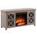 Angle. Camden&Wells - Portland Log Fireplace TV Stand for Most TVs up to 55" - Oak.