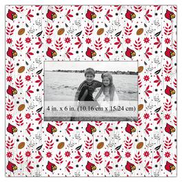 Fan Creations - Louisville Cardinals 10'' x 10'' Floral Pattern Frame - Multicolor