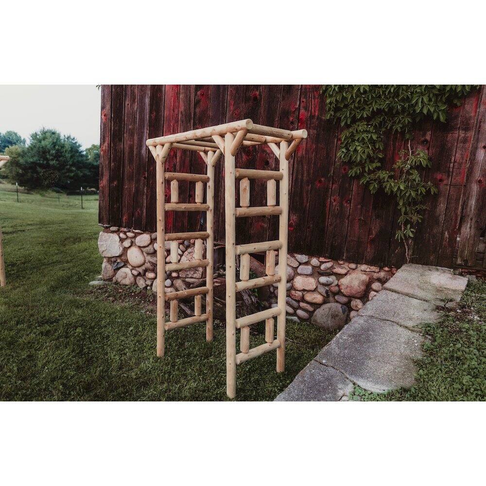 Alt View 3. Contoured Comfort - Small Cedar Log Arbor.