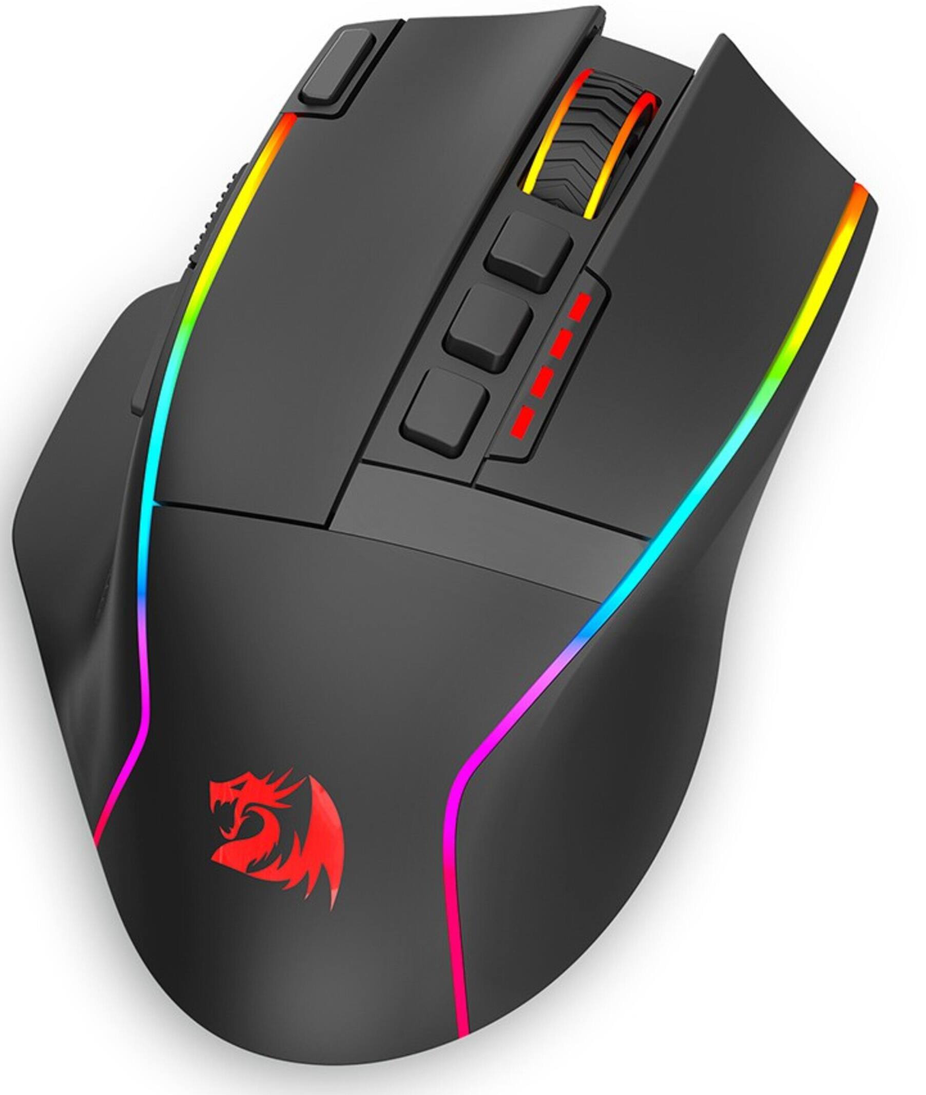 Alt View 1. REDRAGON - M915RGB-WL Wireless Gaming Mouse, 16000 DPI, 9 Programmable Buttons, Optical Sensor, RGB Backlit, USB-C Wired/2.4GHz - Black.