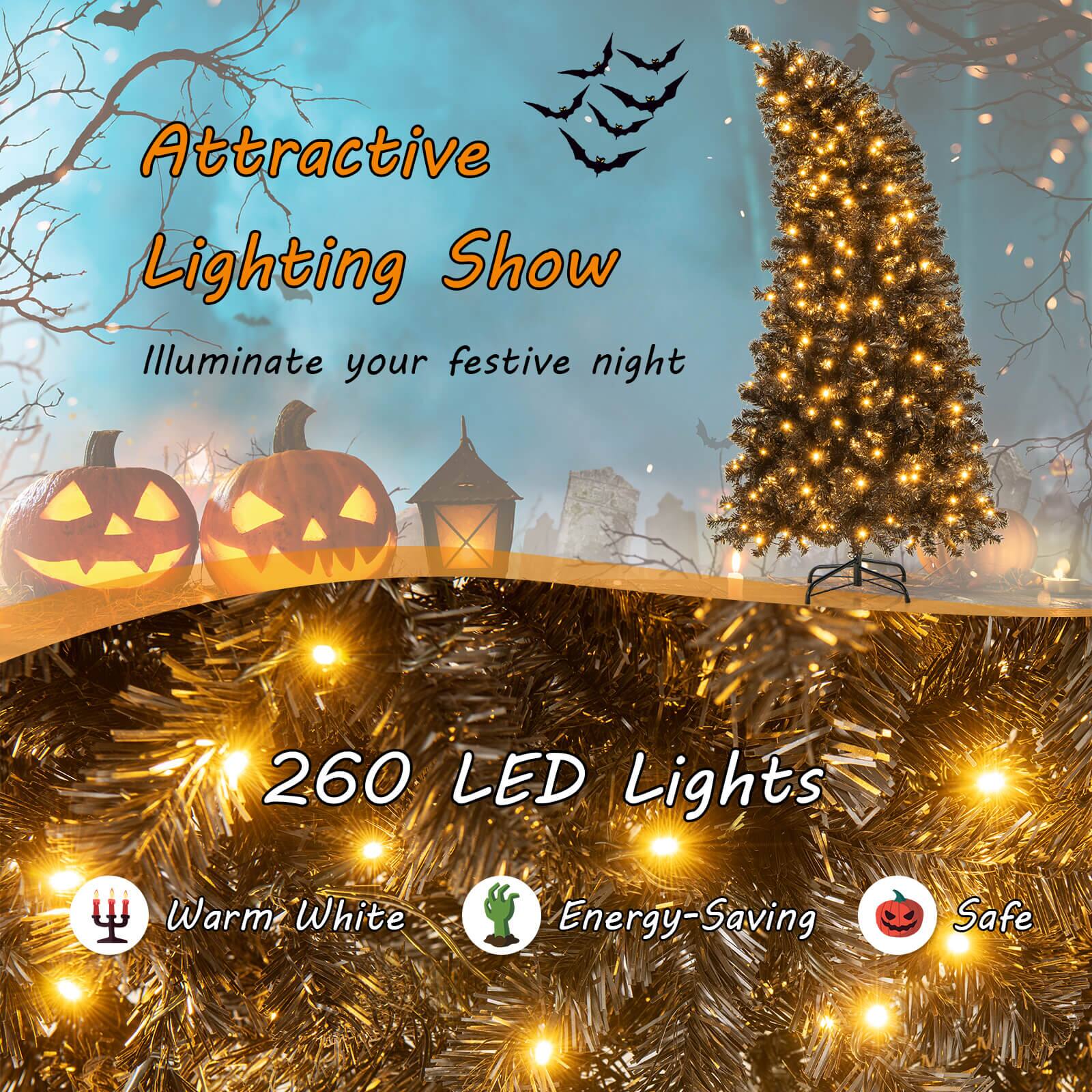 Attractive Lighting Show Illuminate your festive night with 260 LED Lights - Warm White Energy-Saving - Safe