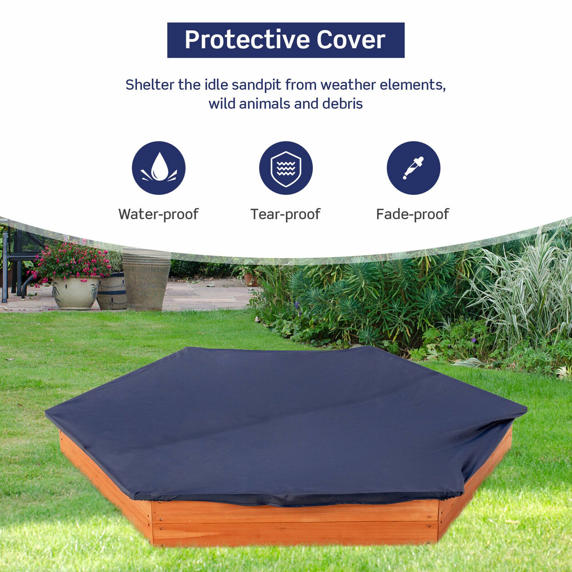 Protective Cover

Shelter the idle sandpit from weather elements, wild animals and debris

- Water-proof
- Tear-proof
- Fade-proof