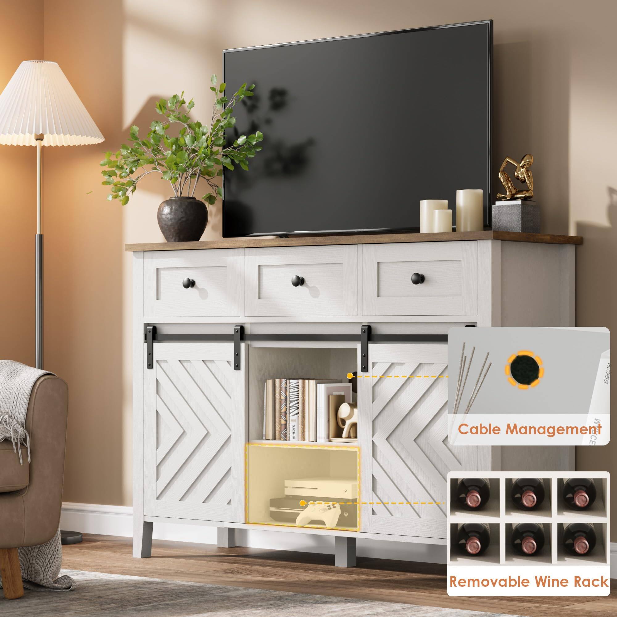 Cable Management  
Removable Wine Rack