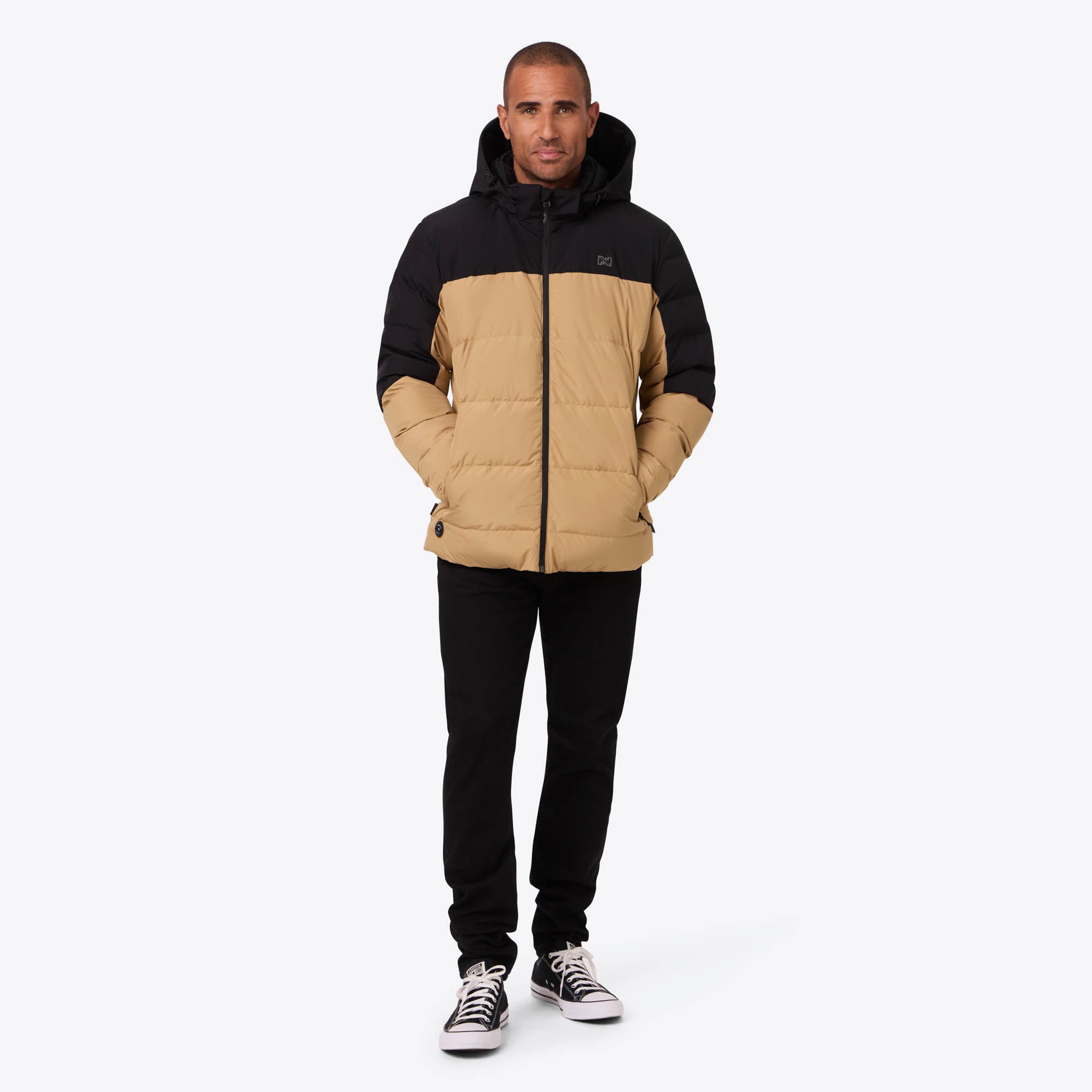 Alt View 2. Mobile Warming - Men's Crest 2.0 Heated Jacket - Tan/Black.