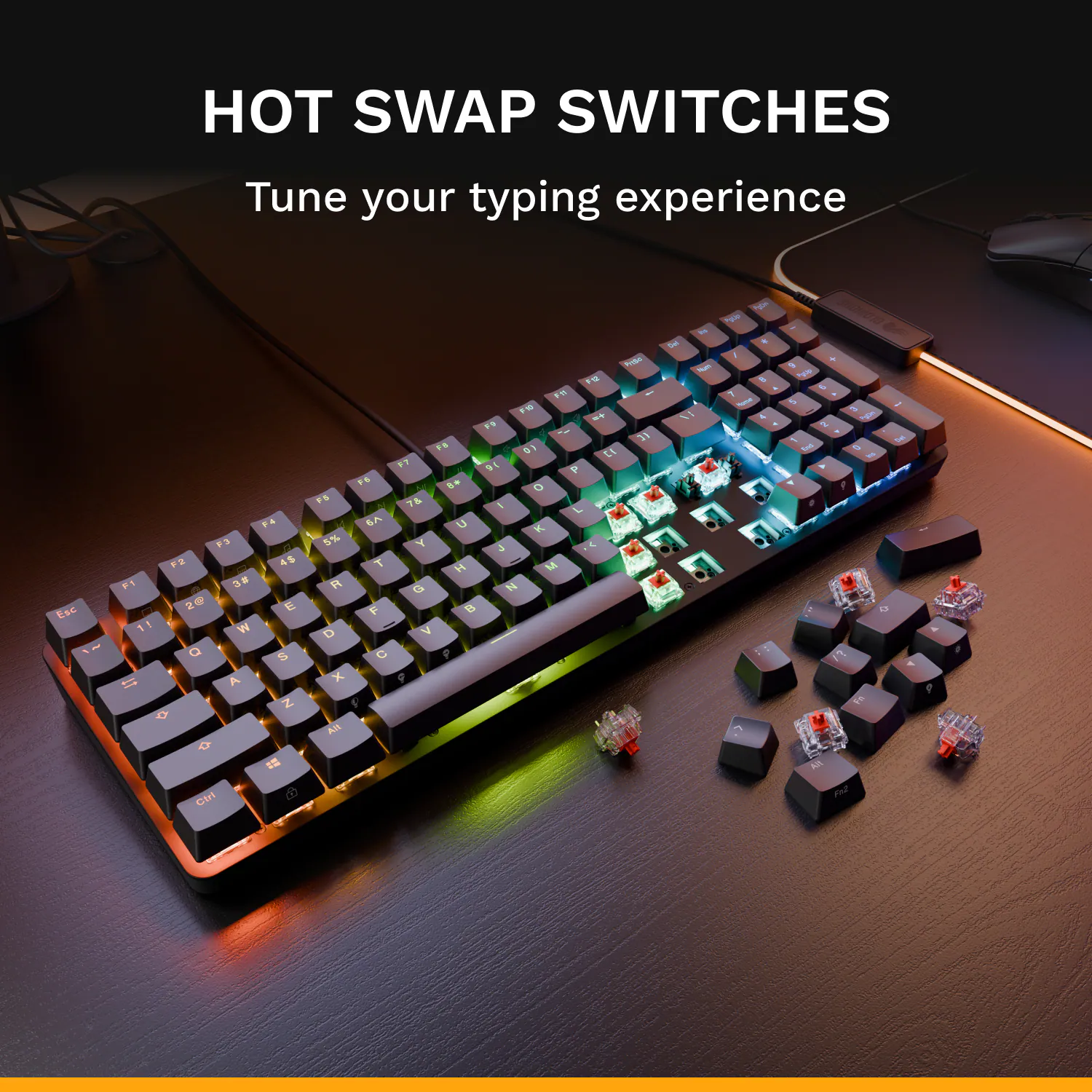 HOT SWAP SWITCHES  
Tune your typing experience