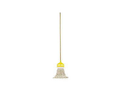 Alt View 1. RubberMaid - Invader 60" Wood Wet Mop Handle, Yellow/Natural  - Yellow/Natural.