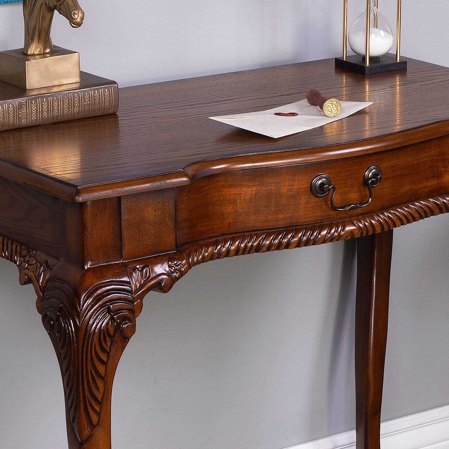 Alt View 2. Butler Specialty - Dupree 35 in. W Rectangular Wood 1 Drawer Traditional Writing Desk - Medium Brown.