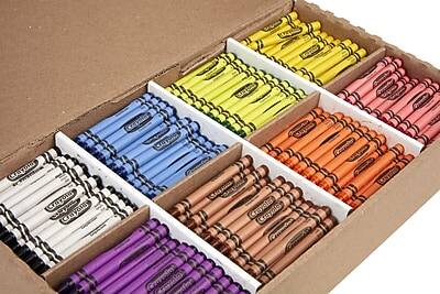 The text on the image reads:

"CRAYONS
CRAYONS
CRAYONS
CRAYONS
CRAYONS
CRAYONS
CRAYONS
CRAYONS"