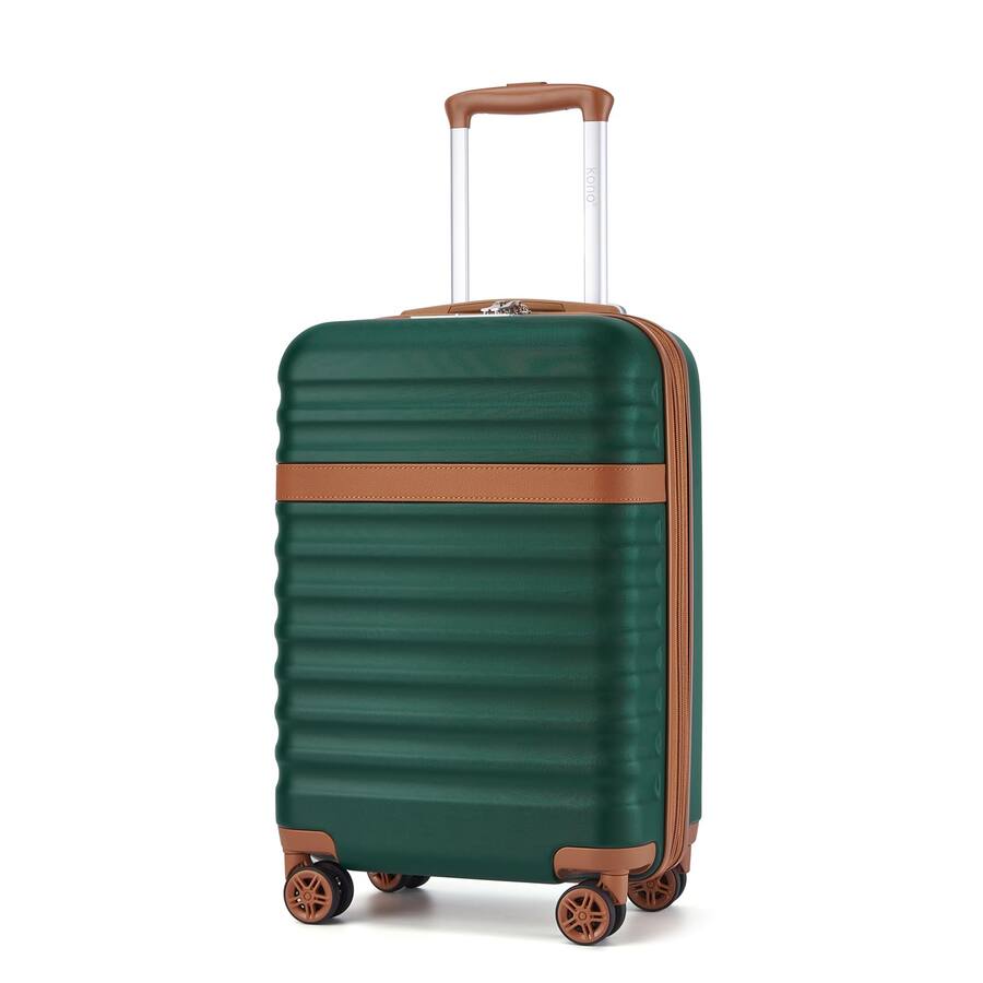 Dapper Styles Medium Checked Luggage Expandable inch product dimension ...