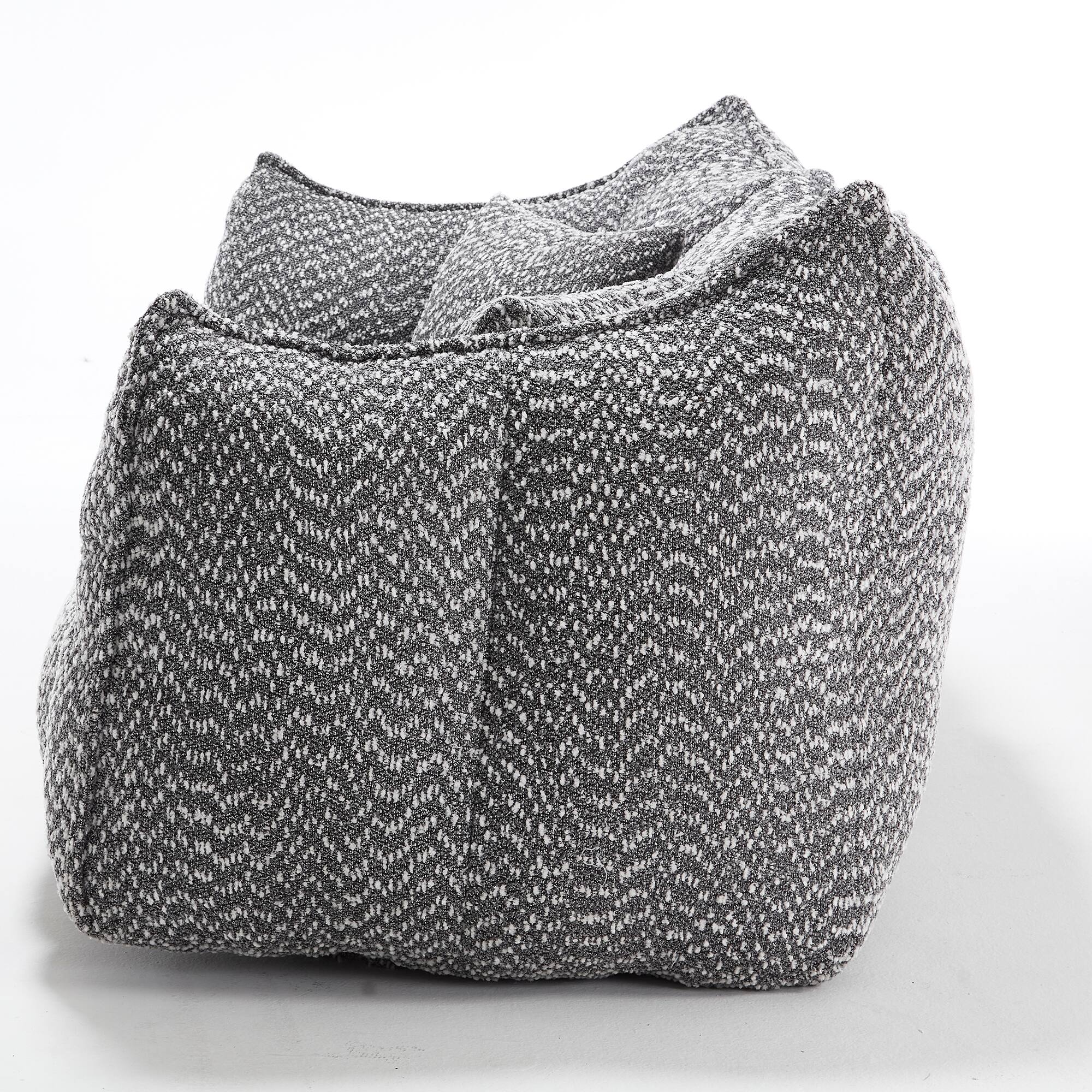 Alt View 8. GOODSILO - Large Square Beanbag Chair with High Resilience Foam Core for Two Person Lounging and Relaxation - Grey.