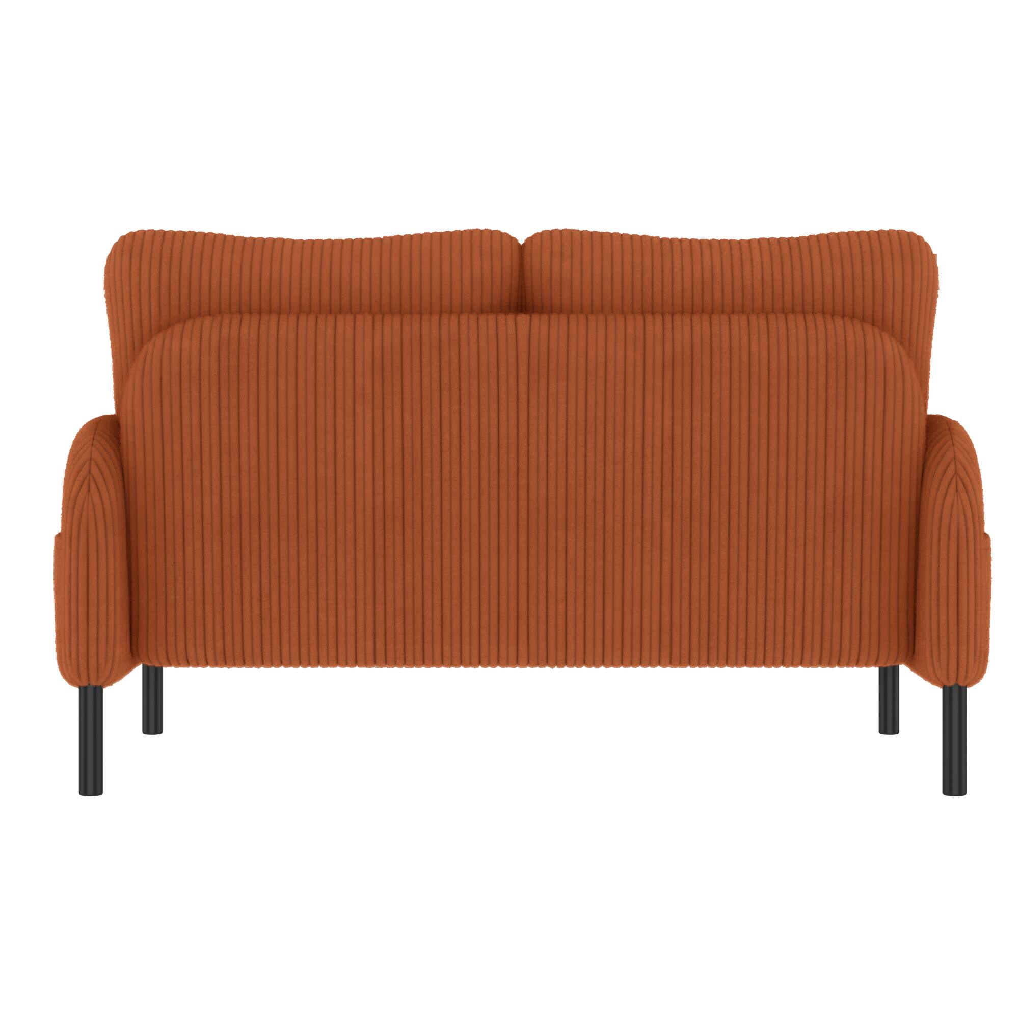 Alt View 7. GOODSILO - Elegant Corduroy Double Sofa with High Rebound Springs and Side Pockets for Living Rooms and Bedrooms - Orange.