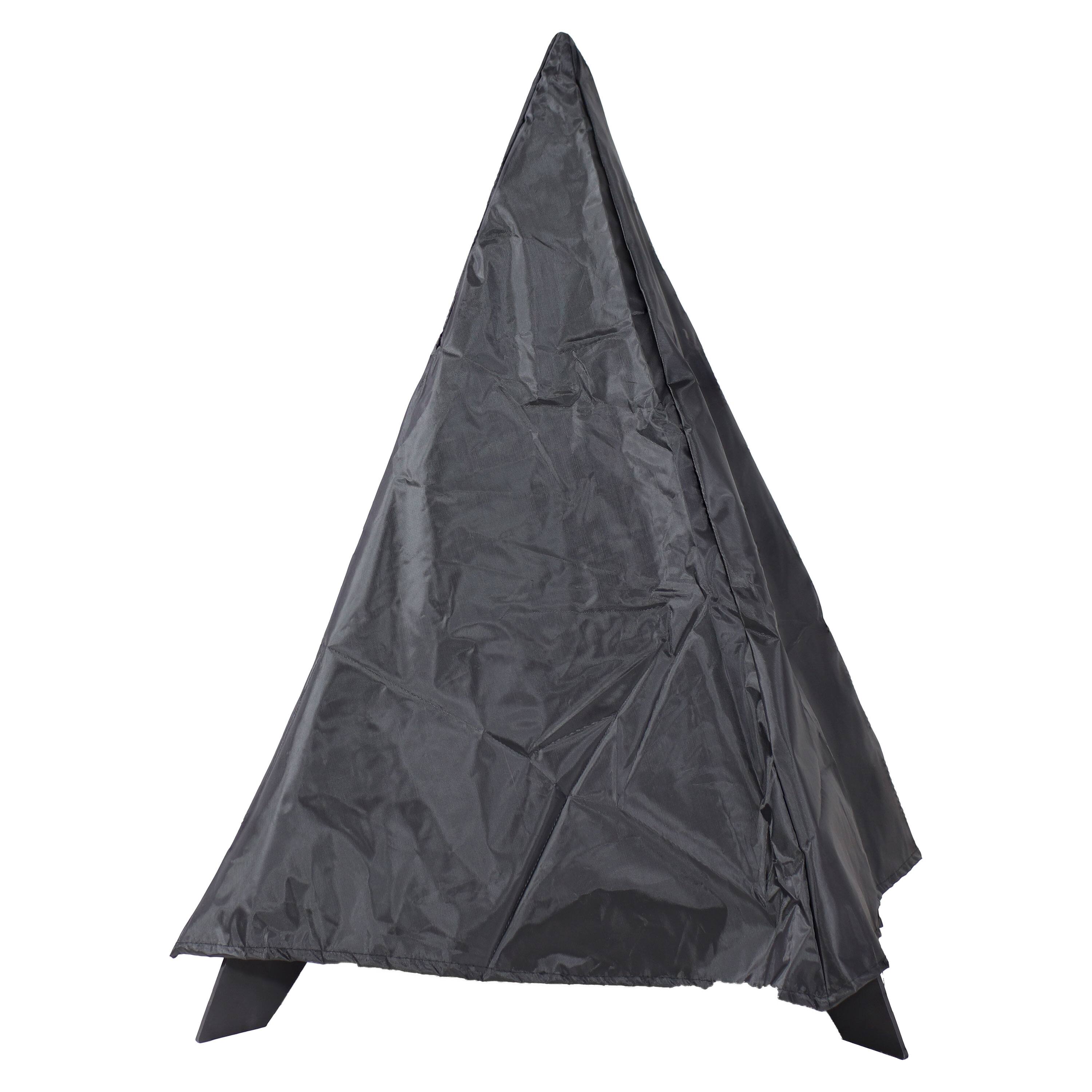 Alt View 4. Sunnydaze - Majestic Pyramid Heavy-Duty Steel Outdoor Fire Pit - Black.