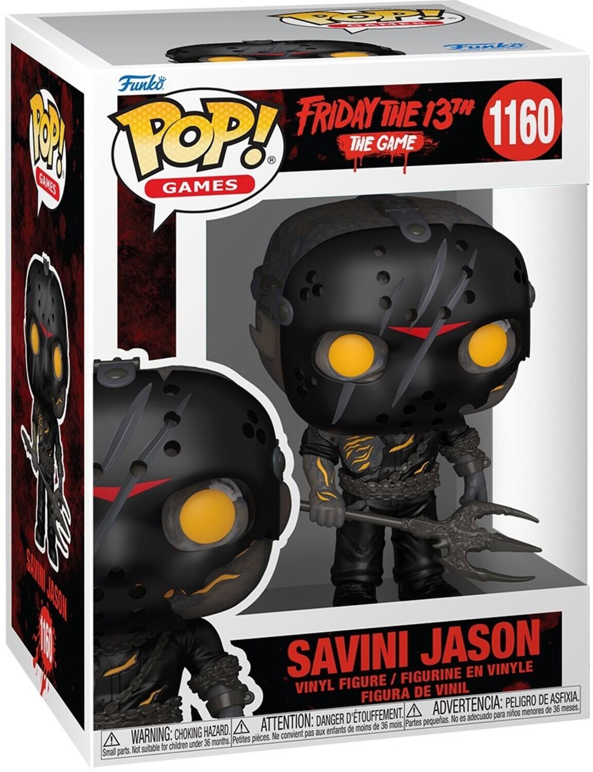 POPS Tonly Funko FRIDAY THE 13TH 1160 R POP! THE GAME GAMES GAMES SATN USON SAVINI JASON FIGURINE EN VINYLE FIGURE / VINYL DE VINIL FIGURA PELIGRO DE ASFIXIA. D'TOUFFEMENT. ADVERTENCIA: para niños menores de 36 meses. DANGER pequeñas. No es adecuado HAZARD. ATTENTION: aux enfants de moins de 36 mois, Partes WARNING: CHOKING Petites pièces. Ne convient pas children under 36 months Not suitable for Small parts.