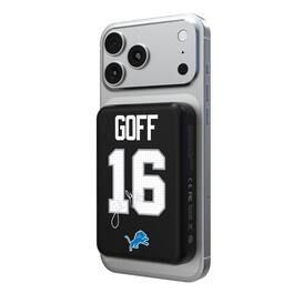 Keyscaper - Jared Goff Detroit Lions 5000mAh Wireless Magnetic Power Bank - Black
