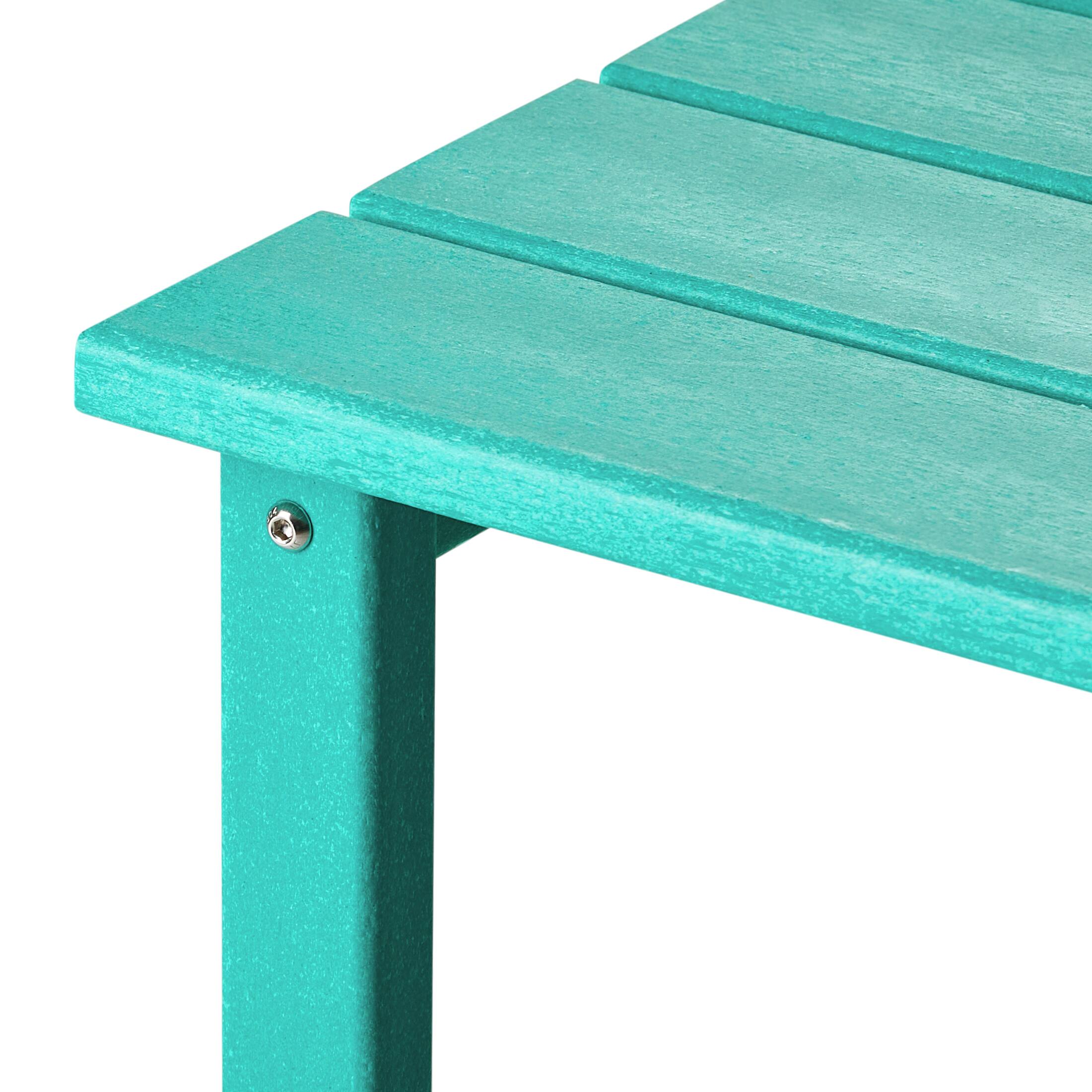 Alt View 4. WestinTrends - WestinTrends Malibu 14" square outdoor Side table for Adirondack chair - Turquoise.