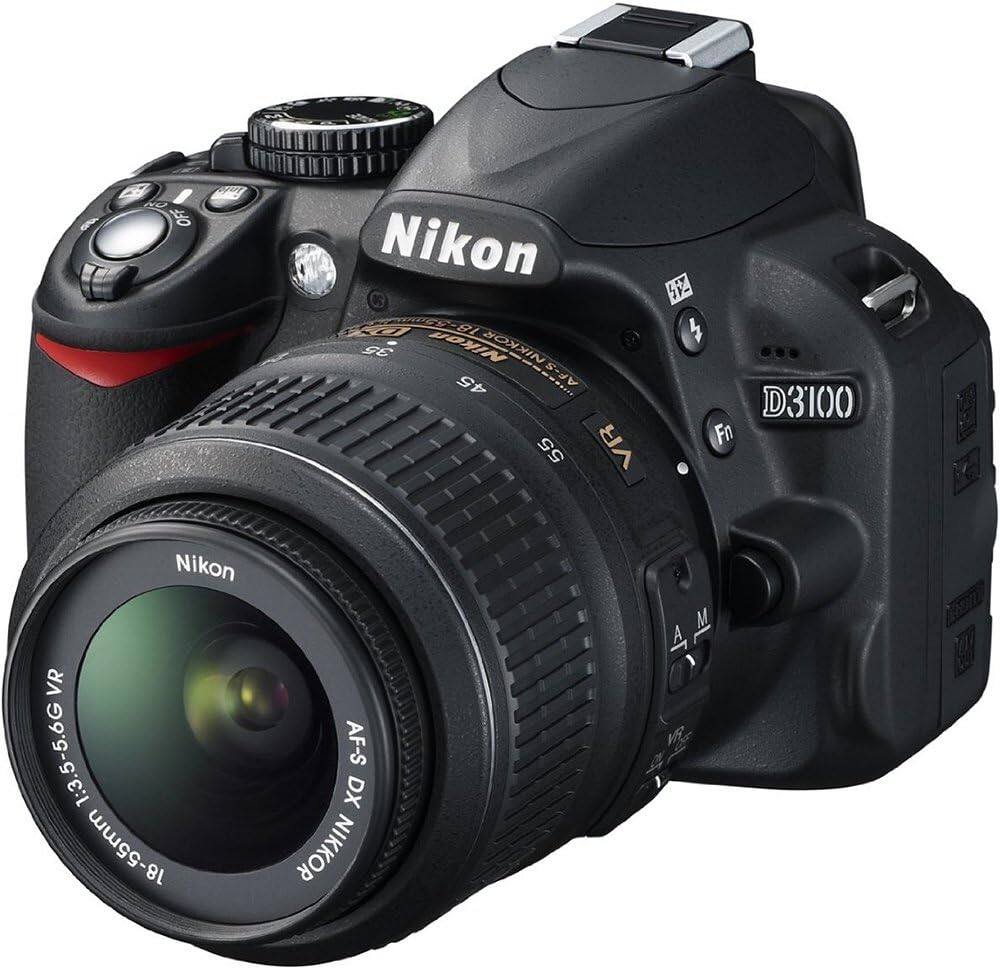 I bought a Nikon D3100 with a Nikkor AF-S DX NIKKOR 18-55mm 1:3.5-5.6G VR lens.