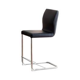 Manhattan Lane - Lodia II Contemporary Counter Height Chair With Pu, Set of 2 - Black