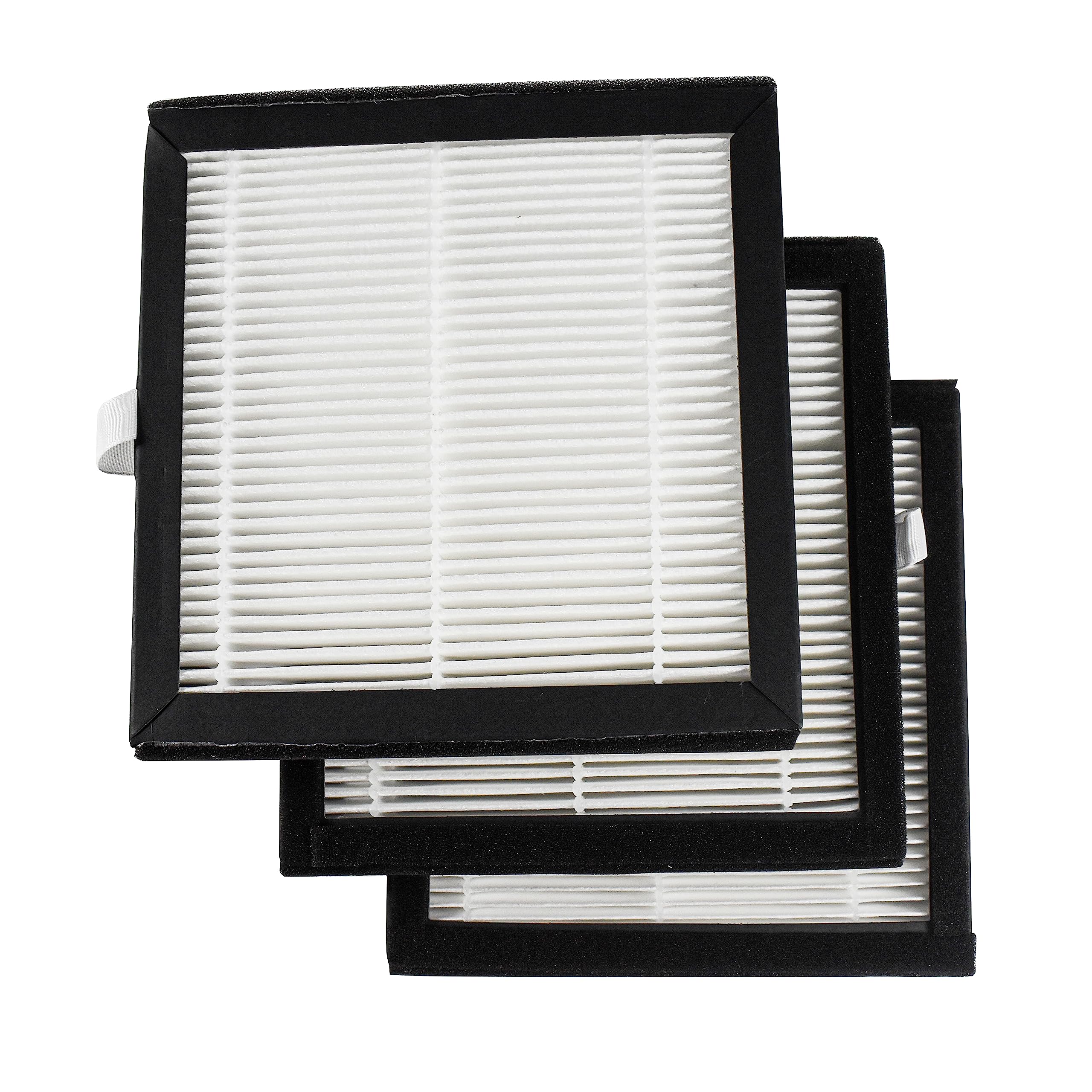 Front. HQRP - 3-Pack H13 HEPA Replacement Filters for Afloia AQ8 Q8, Honati, Hysure Q7, Tenergy Sorbi.