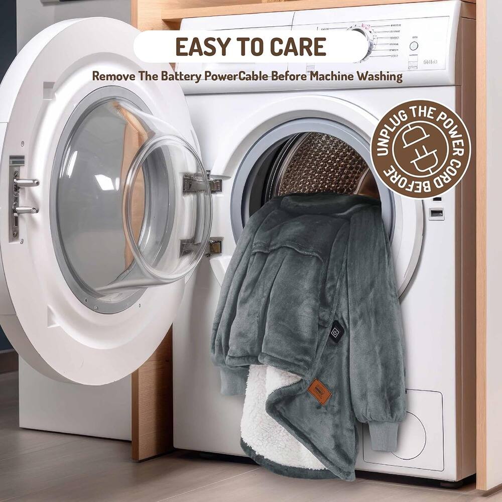 EASY TO CARE  
Remove The Battery PowerCable Before Machine Washing  

UNPLUG THE POWER BEFORE CORD