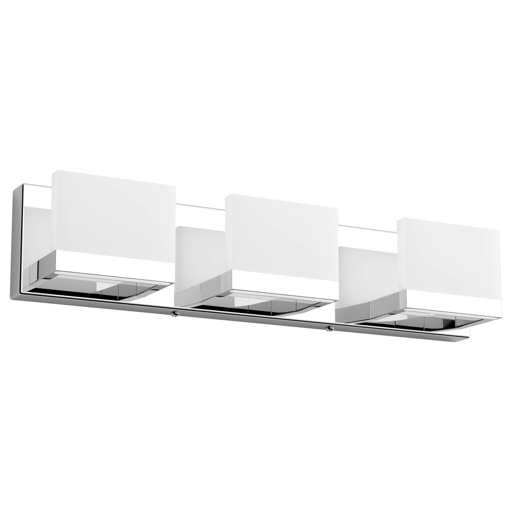 Front. Earthley Blooms - Lights Modern Chrome Vanity Light For Bathroom Wall Up And Down Led Fixtures Over Mirror - Chrome-Dimmable 3 Lights.